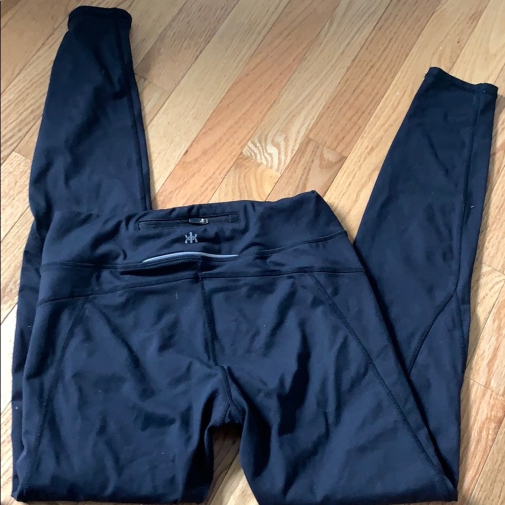 Black Leggings with back zipper